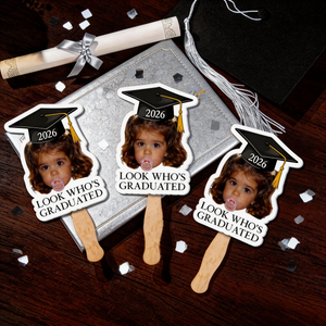Custom Vintage Childhood Photo Graduation Gift - Personalized Graduation Fan