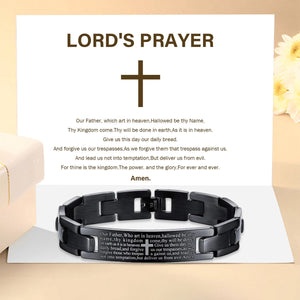 Lord's Prayer Bracelet,Cross Bracelet, Men's Bracelet