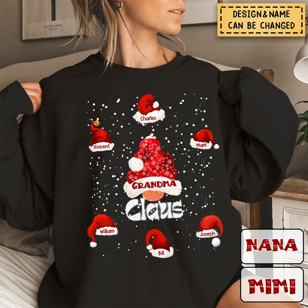 Personalized Momma Claus's Santa Hat Sweatshirt - Perfect Gift for Loved Ones