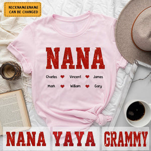 Personalized Glitter Custom Name Nana Pure cotton T-Shirt