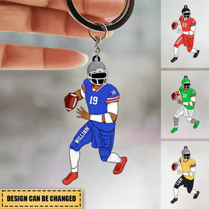 Personalized Acrylic Keychain Gift For Football Player Football Lovers