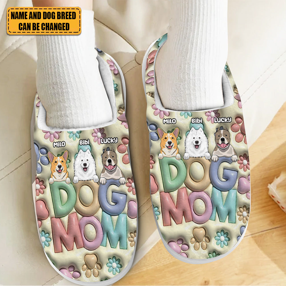 Dog Mom Personalized Dog Slippers heydady