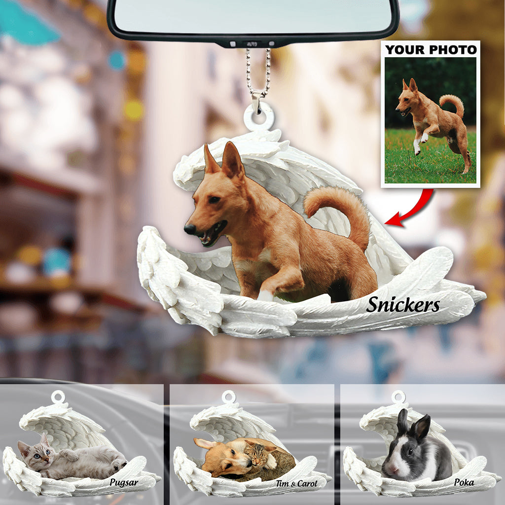 Personalized Dog Pet Angel Car Ornament-Custom Photo