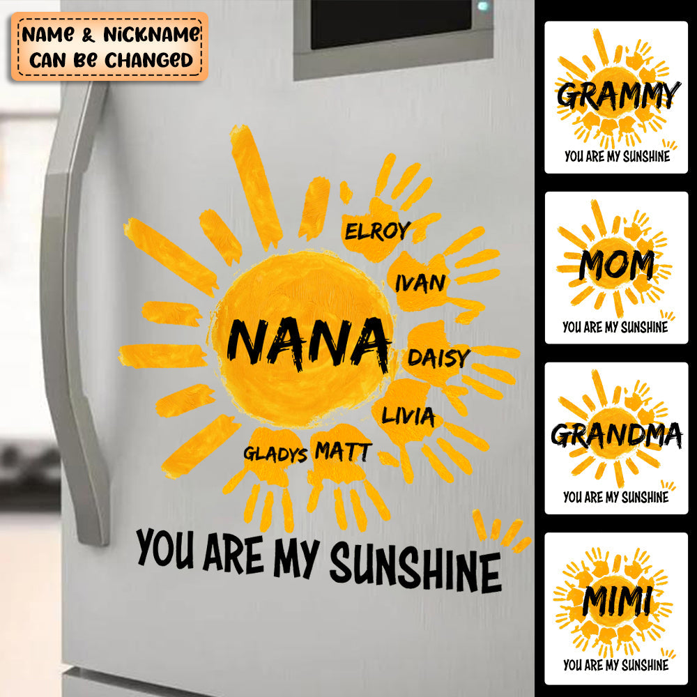 Personalized Grandma Kid You are My Sunshine Decal