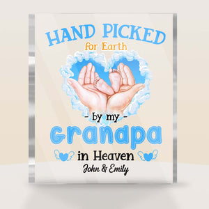 Gift For Newborn Baby Hand Picked For Earth In Heaven Plaque