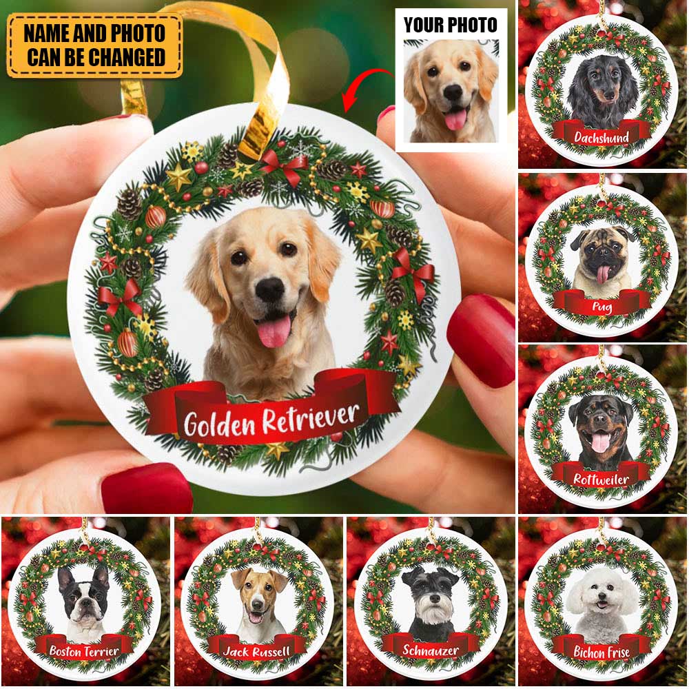 Personalized ceramic Ornament for dog lovers, pet lovers