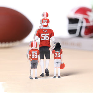 Personalized American football Dad & Kids Acrylic Plaque, Gift For Football Family