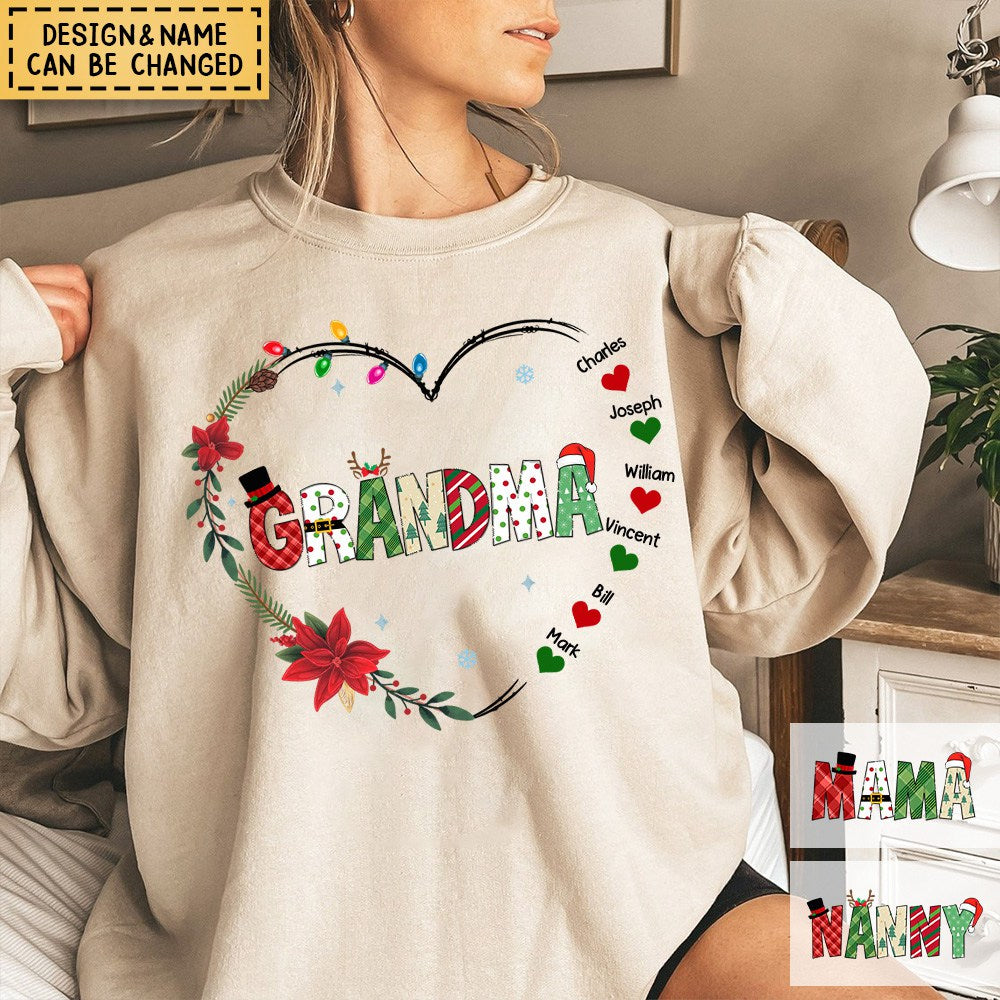 Personalized Gift For Grandma Est Christmas Sweatshirt