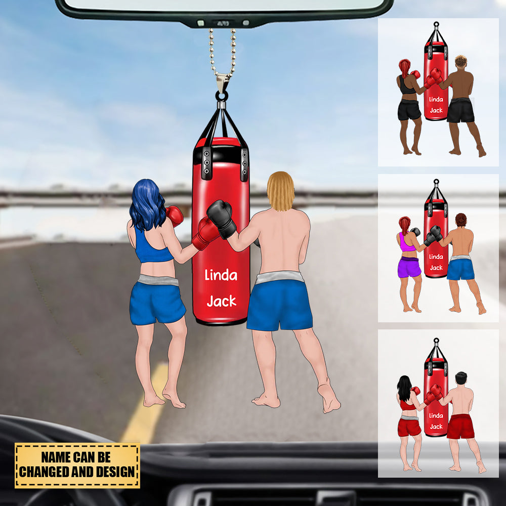 Boxing Partners For Life - Personalized Gifts Custom Boxing Acrylic Ornament For Couples, Boxing Lovers