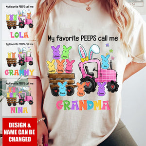 Personalized Gift For Grandma Easter My Favorite Bunny Pure cotton T-shirt
