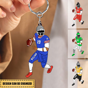 Personalized Acrylic Keychain Gift For Football Player Football Lovers