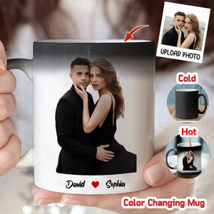 I Love You Custom Couple Photo Personalized Color Changing Mug-Valentine's Gifts