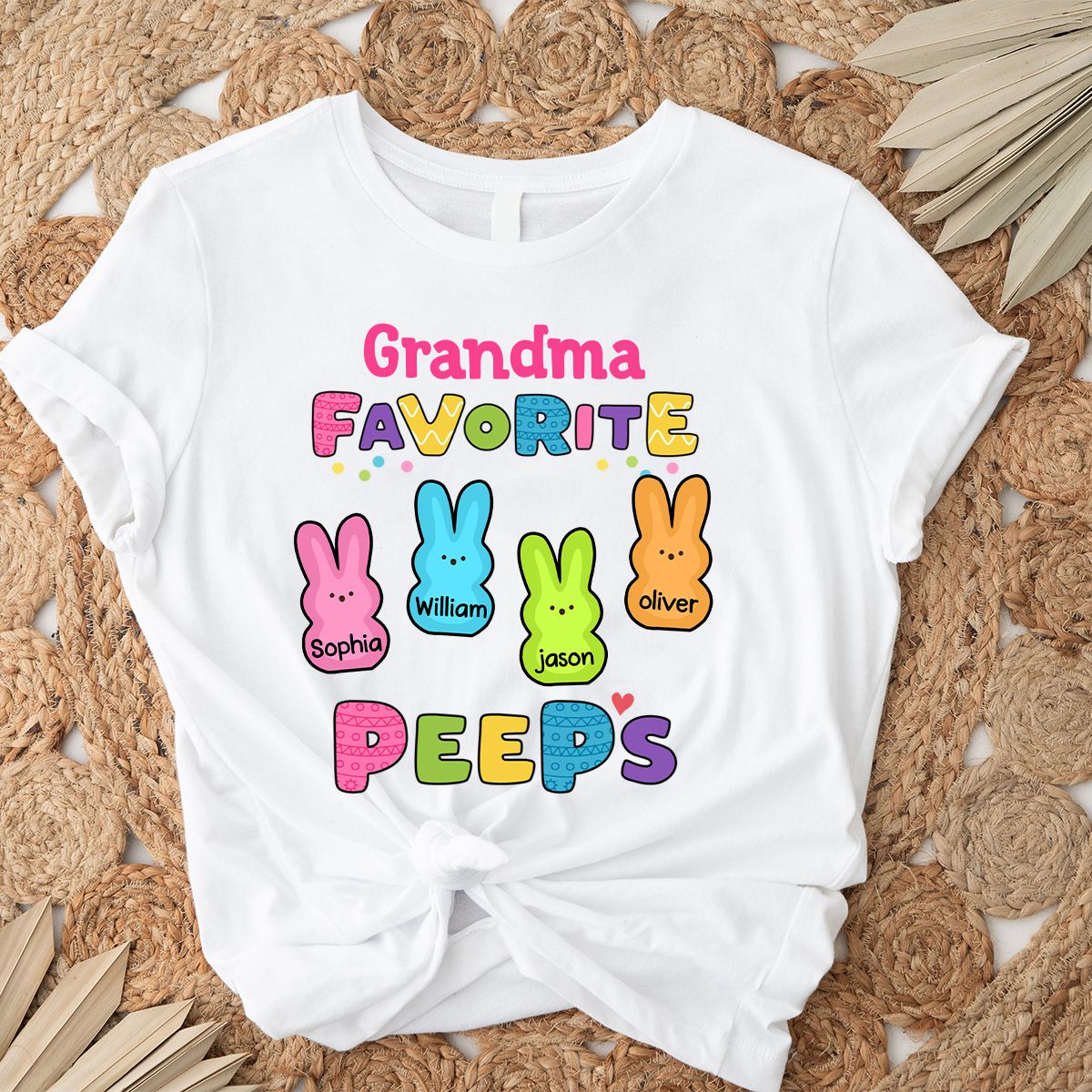 Personalized Grandma Easter Pure cotton T-shirt