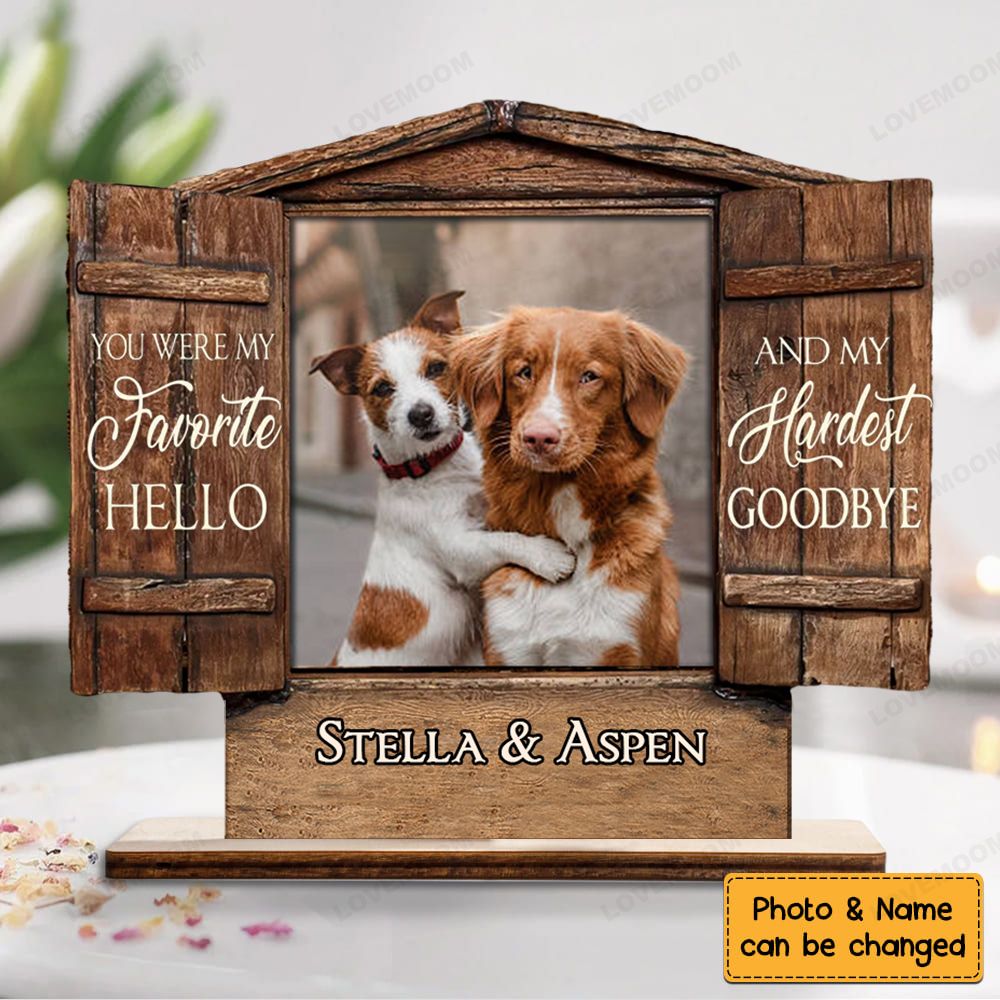Personalized If love could have saved you Dog Pet Memorial Wood Plaque heydady