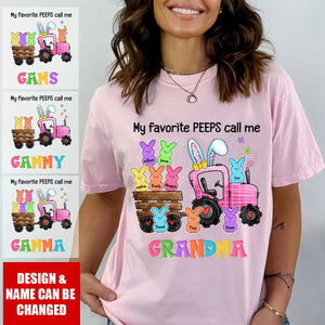 Personalized Gift For Grandma Easter My Favorite Bunny Pure cotton T-shirt