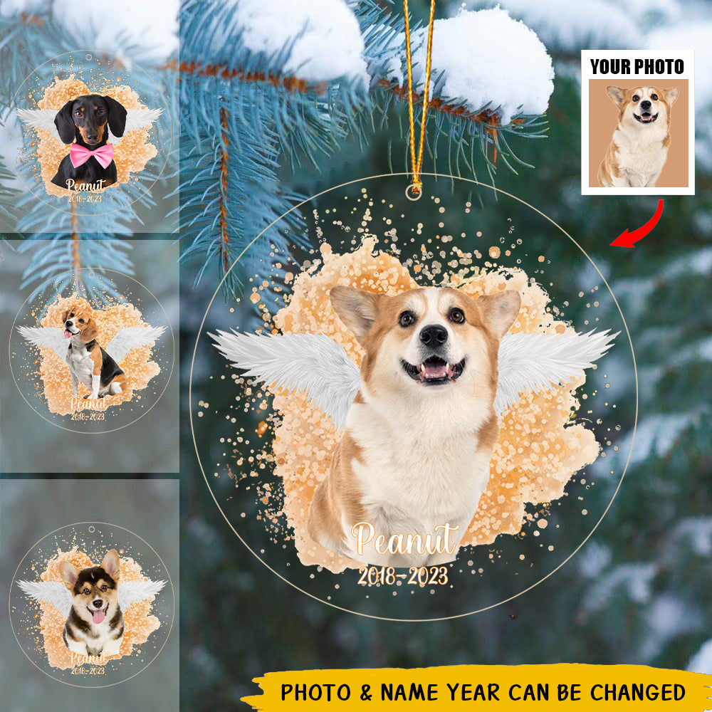Custom Photo Pet Memorial Gift Personalized Acrylic Ornament