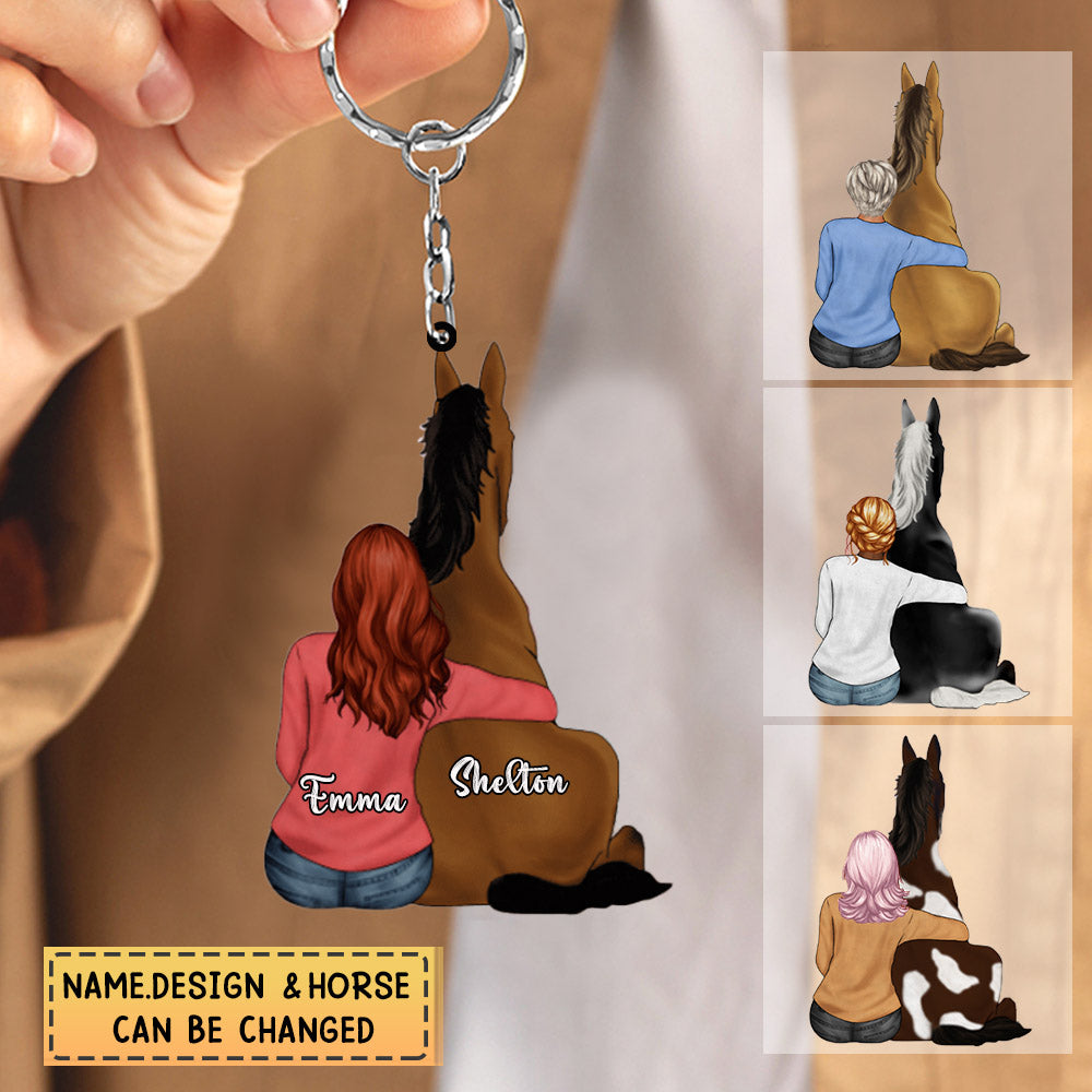 Personalized Gift Idea For Horse Mom And Horse Lovers Acrylic Keychain