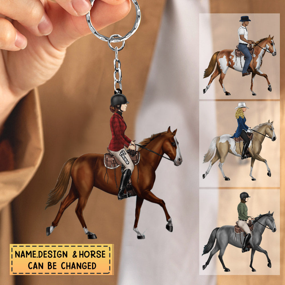 Personalized Gifts Custom Horse Lovers Acrylic Keychain
