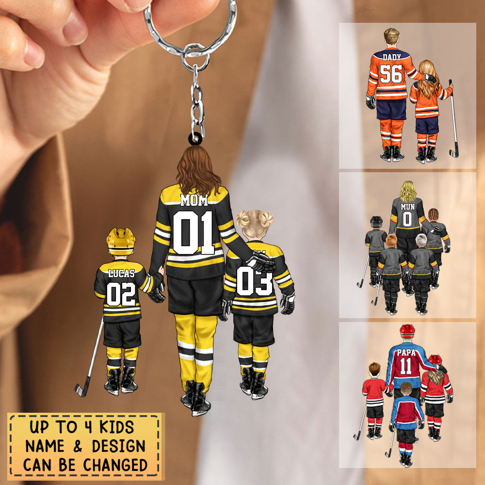 Personalized Hockey family Acrylic Keychain