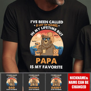 Personalized Grandpa Bear I've Been Called Pure cotton T-shirt