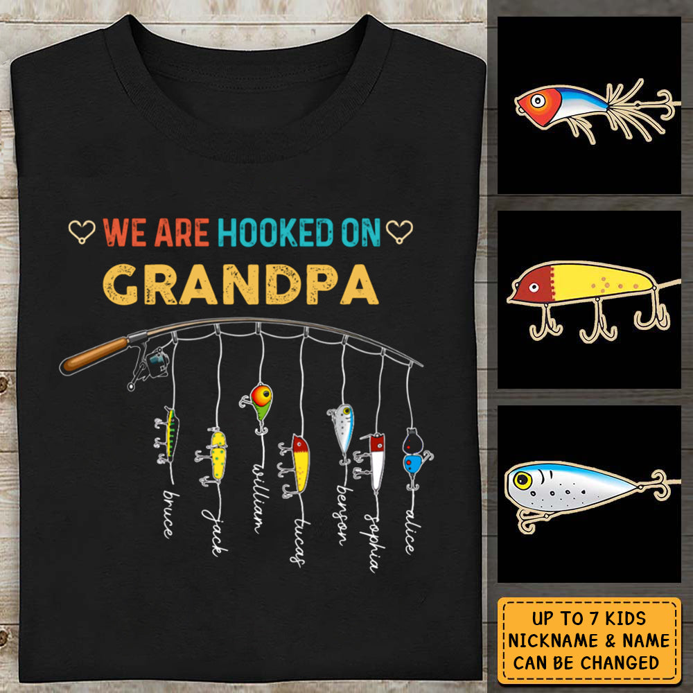 Personalized Grandpa Fishing Lure T-Shirt