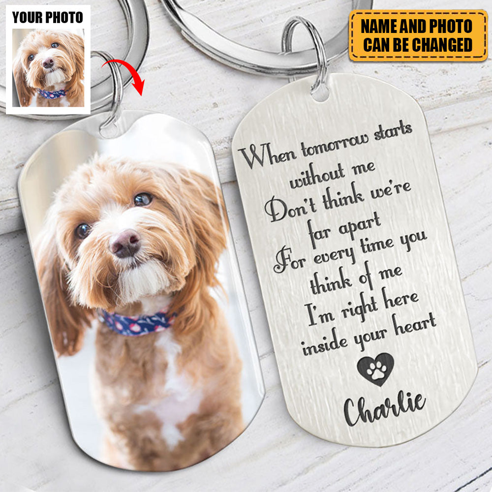 In side Your Heart, Personalized Keychain, Pet Memorial Gifts, Gifts For Pet Lovers, Custom Photo