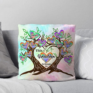 Personalized This Grandma Mommy Aunt Nana Belongs to Kid Name Pillow