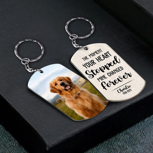 Personalized Upload Your Dog Photo You Are My Favorite Hello And My Hardest Goodbye Keychain Printed
