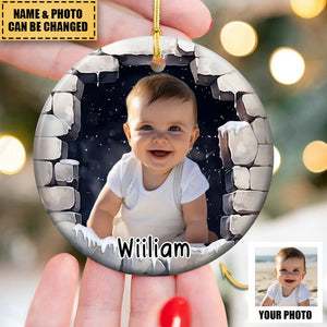 Christmas gift - Personalized Ceramic Photo Ornament