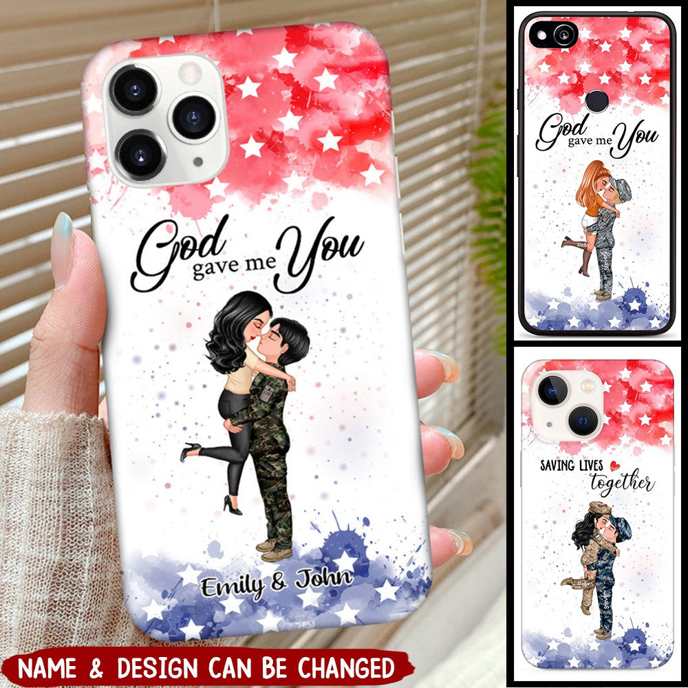 Personalized Phone Case For Couple Military