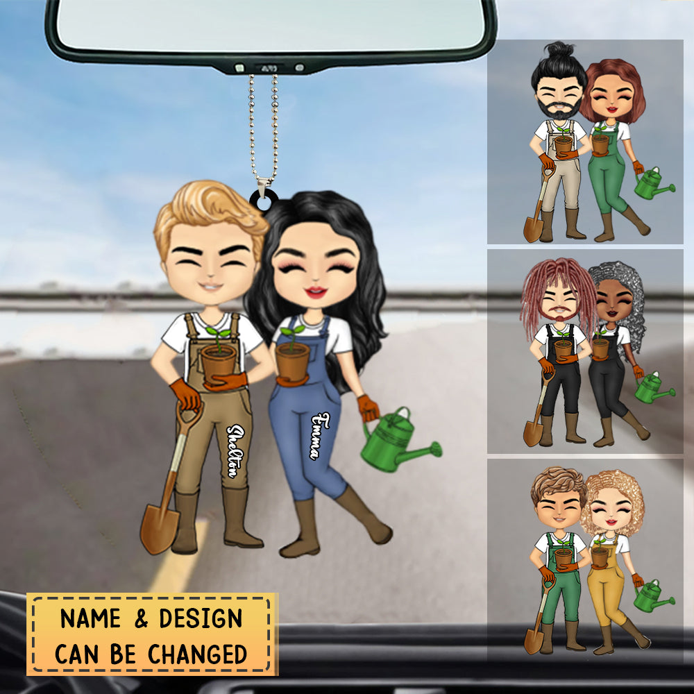 Personalized Garden Couple Find Our Souls Ornament