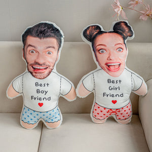Custom Face Pillow Gift For Couple - Personalized Photo Custom Shaped Pillow