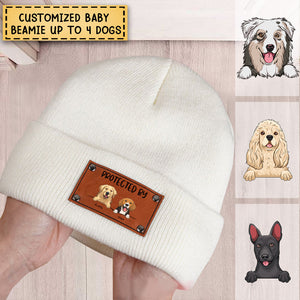 Personalized Custom Baby Dog Beanie - Protected By
