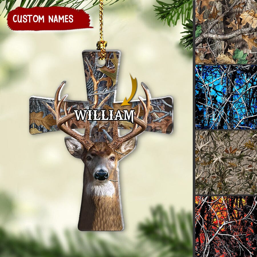 Personalized Deer Hunter Hunting Lovers Hunt Christmas Gift Ornament