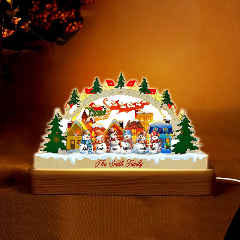 Personalized Home Decor Snowman LED Light For Christmas