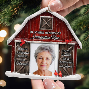There Is A Little Bit Of Heaven In Our Home - Personalized Acrylic Photo Ornament