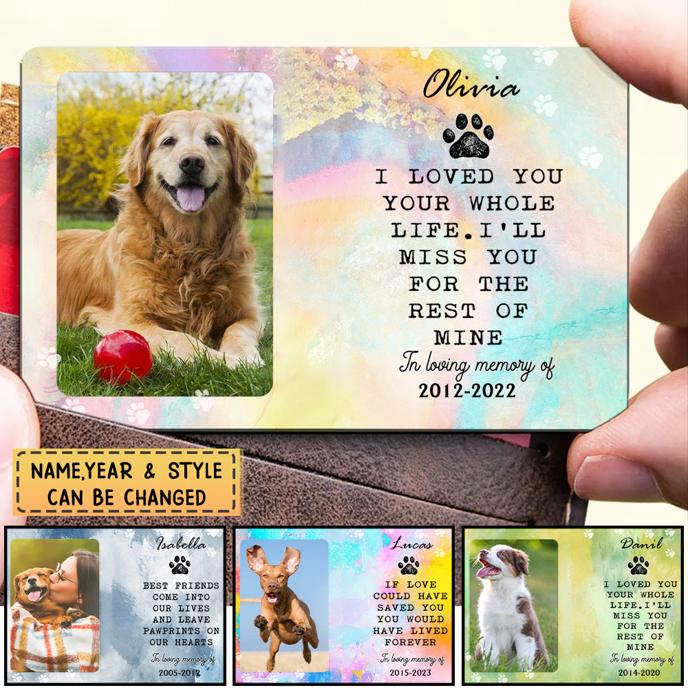 If Love Could Have Saved You Pet Photo Memorial Personalized Custom Wallet Card