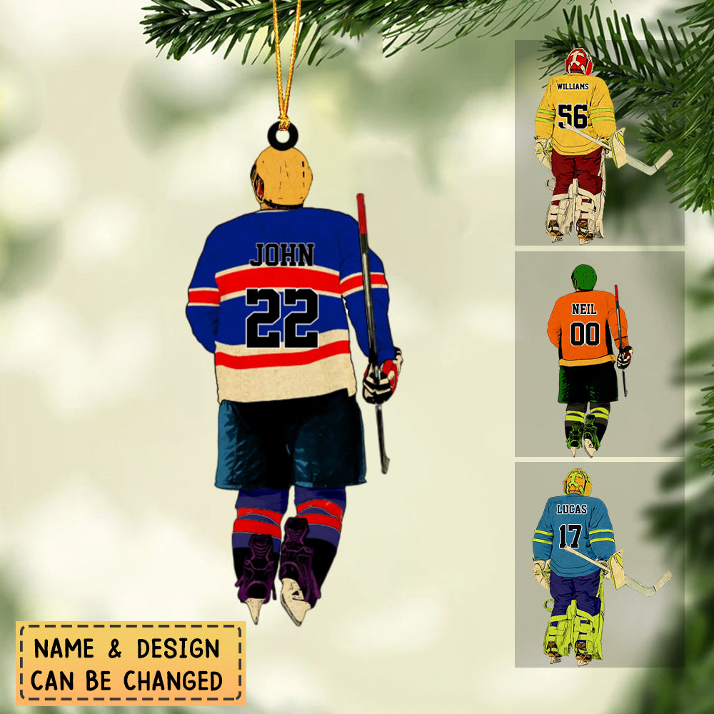 Custom Personalized Ice Hockey Poster,Acrylic Ornament, Hockey Gifts, Gifts For Hockey Players