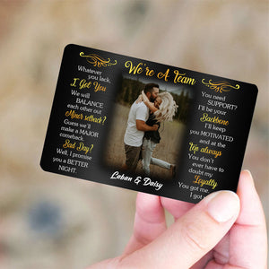 Personalized Whatever You Lack Custom Photo Couple Metal Wallet Card