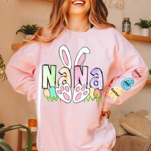 Personalized Easter Rabbit Sweatshirt Gift For Grandma