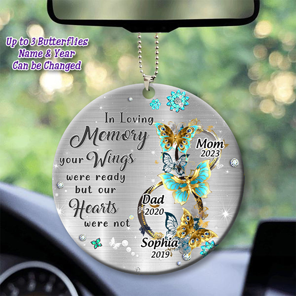 Personalized Infinite Love Butterfly Memorial Ornament