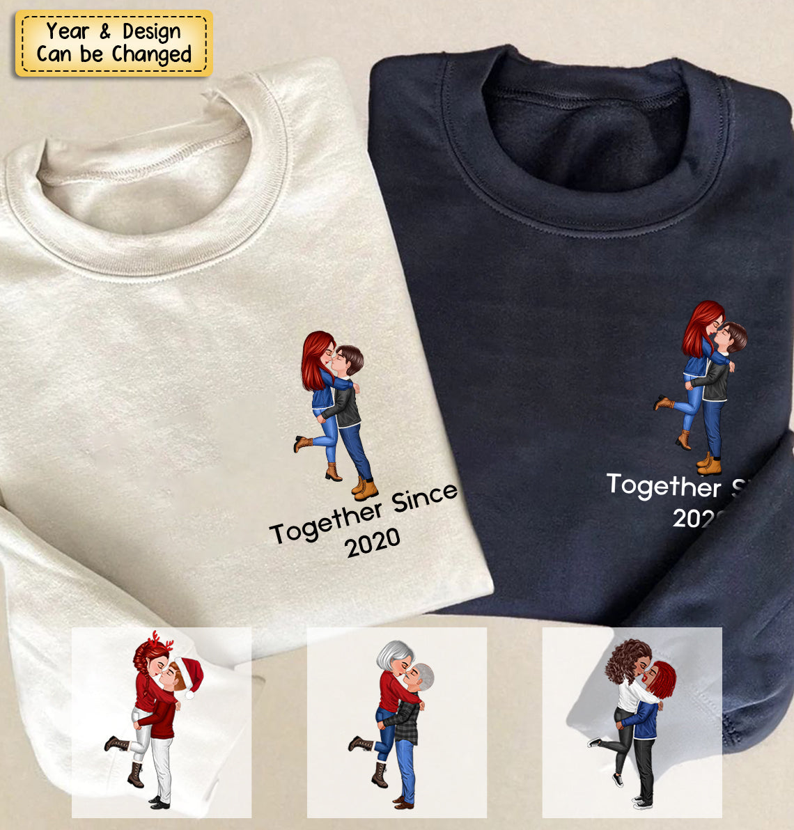 Personalized Together Since Couple Sweatshirt