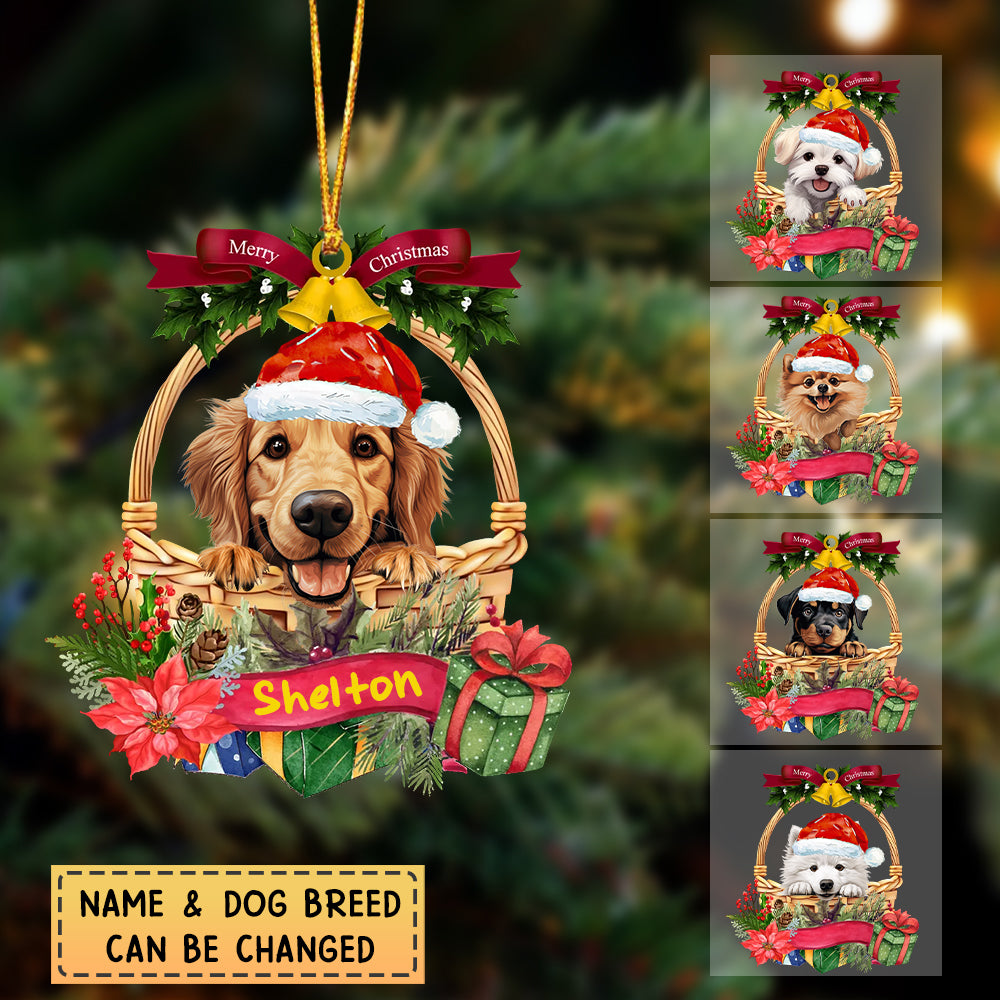 Personalized Merry Christmas Cute Pet Acrylic Ornament