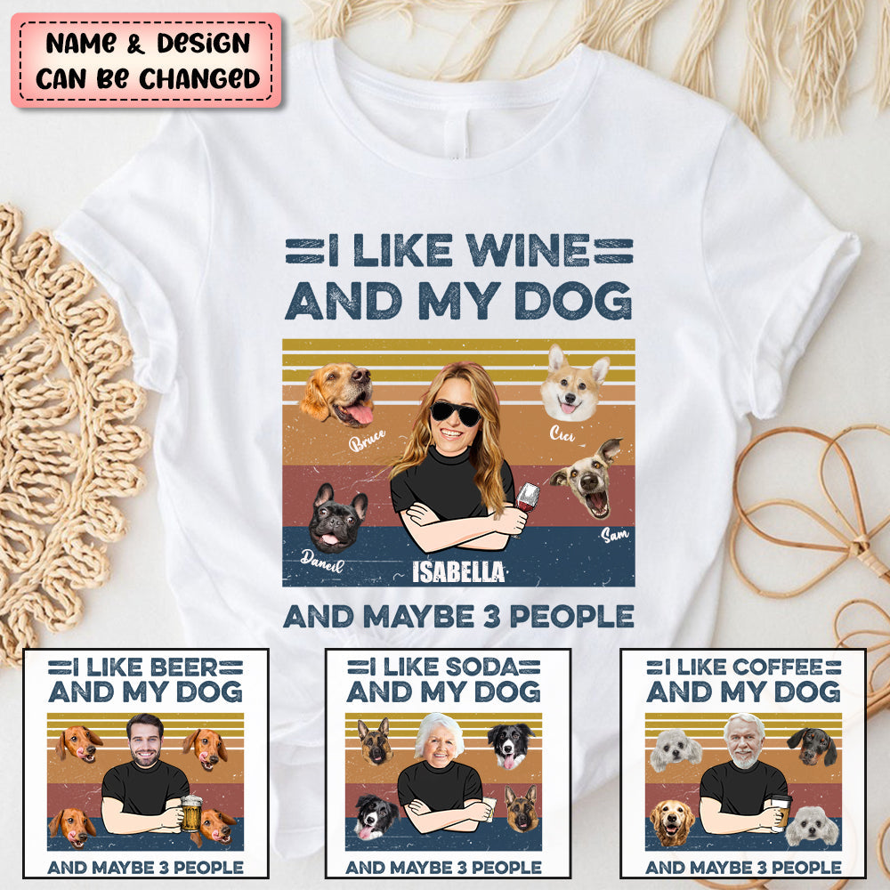 (Upload Photo) I Like Beer And My Dog - Personalized Shirt