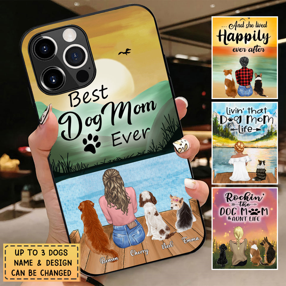 Custom Personalized Dog Mom Phone Case - Gifts For Dog Lover With Upto 3 Dogs - You Had Me At Woof