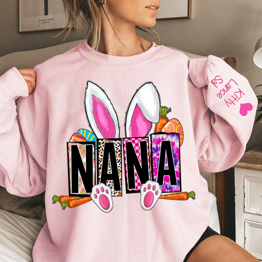 Easter Bunny Mimi Nana Mom Personalized Sweatshirt