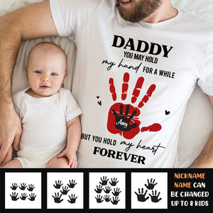 Personalized T-Shirt - Father's Day You Hold My Heart Forever