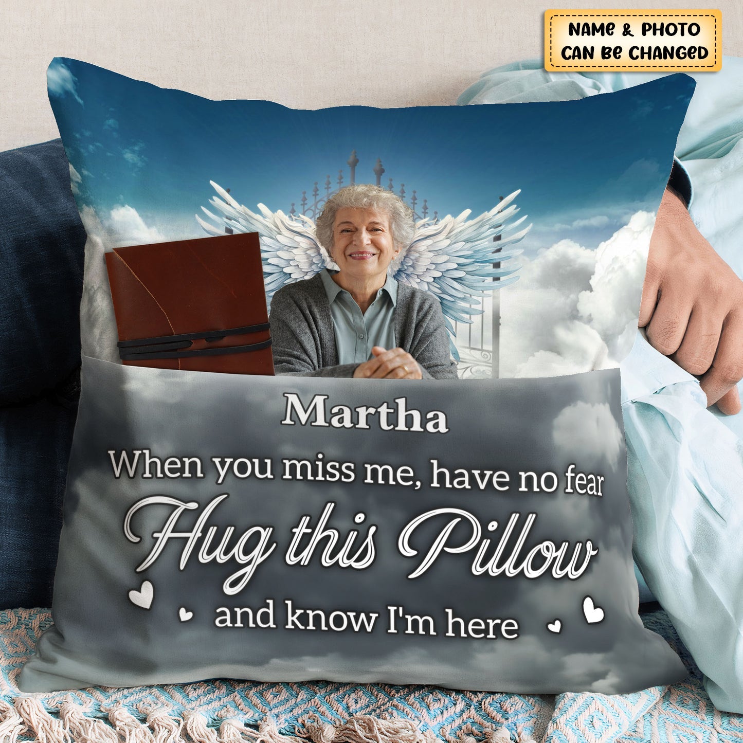 Hug This Pillow - Personalized Photo Pocket Pillow