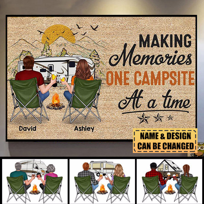 Camping Couple Back View Personalized Poster