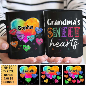 Personalized Gift For Mom/Grandma Sweet Hearts Mug